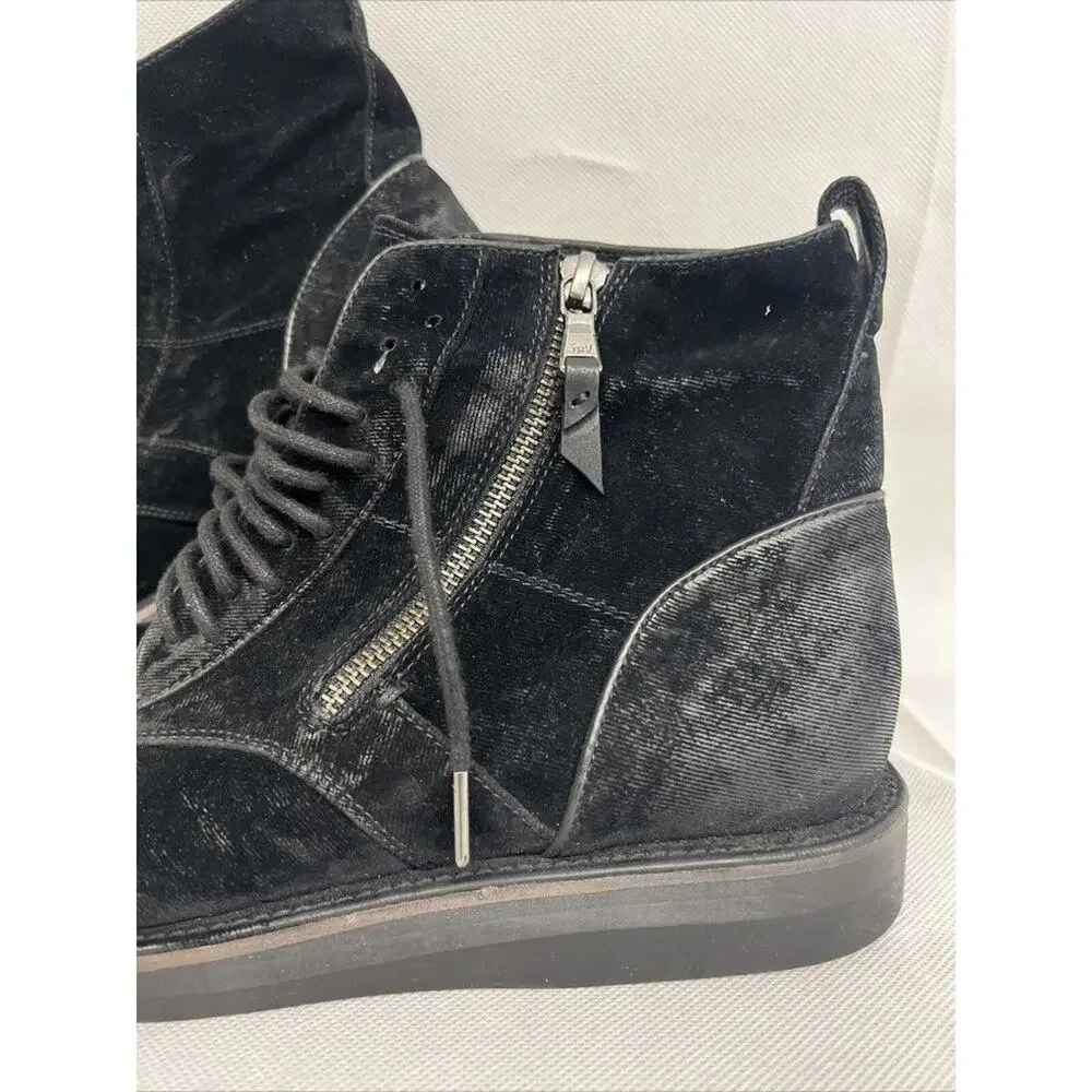NEW MENS SZ 11 JOHN VARVATOS BARRETT SIDE ZIP BOOT SOFT VELVET SHEEN ANKLE